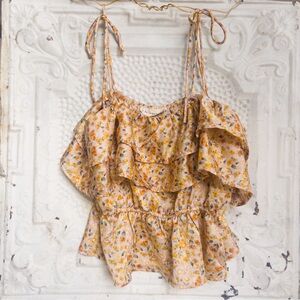 Floral Ruffle Tiered Cami